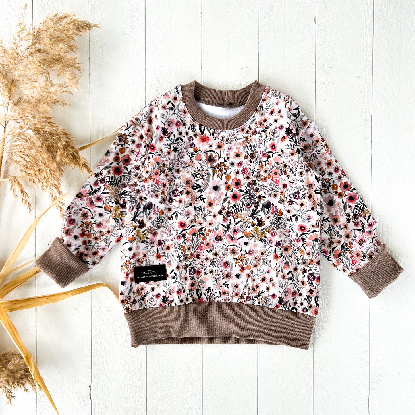Earthy Mini Floral Pullover