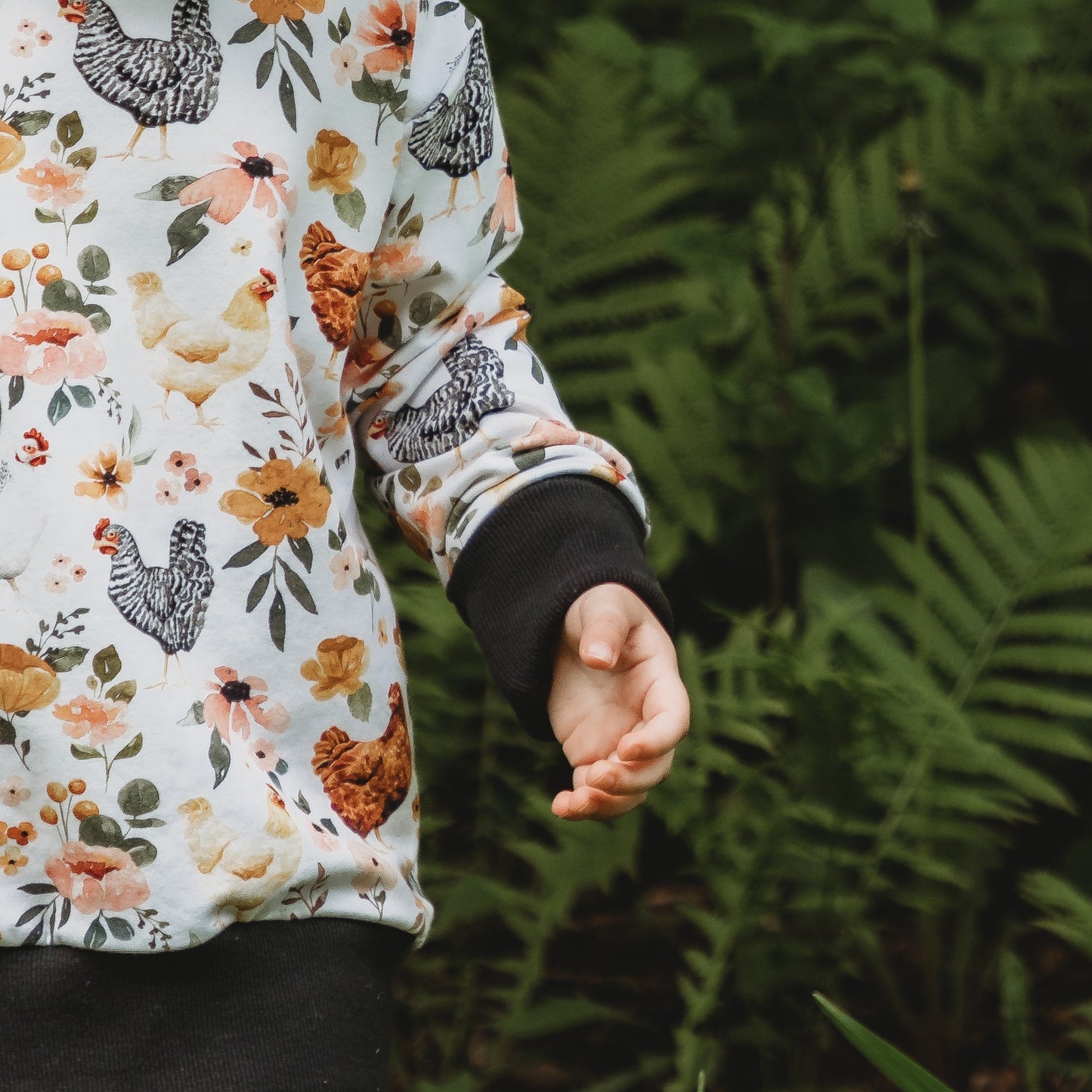 Floral Chickens Lounge Sweater