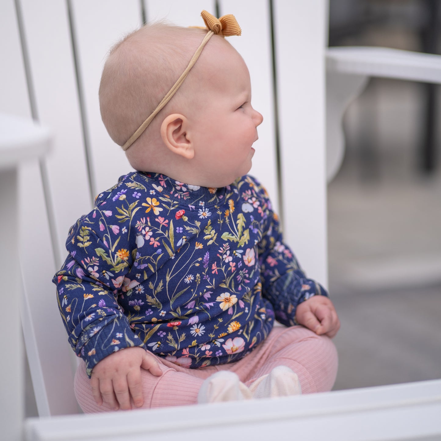 Sunny Meadow on Violet Lounge Sweater