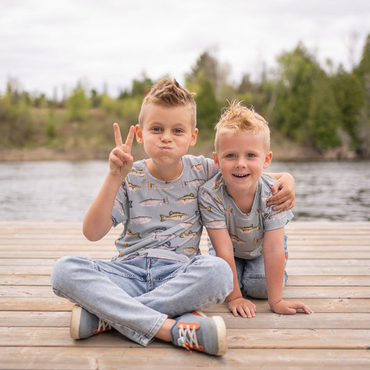 Curved Hem Tee - Take me fishing