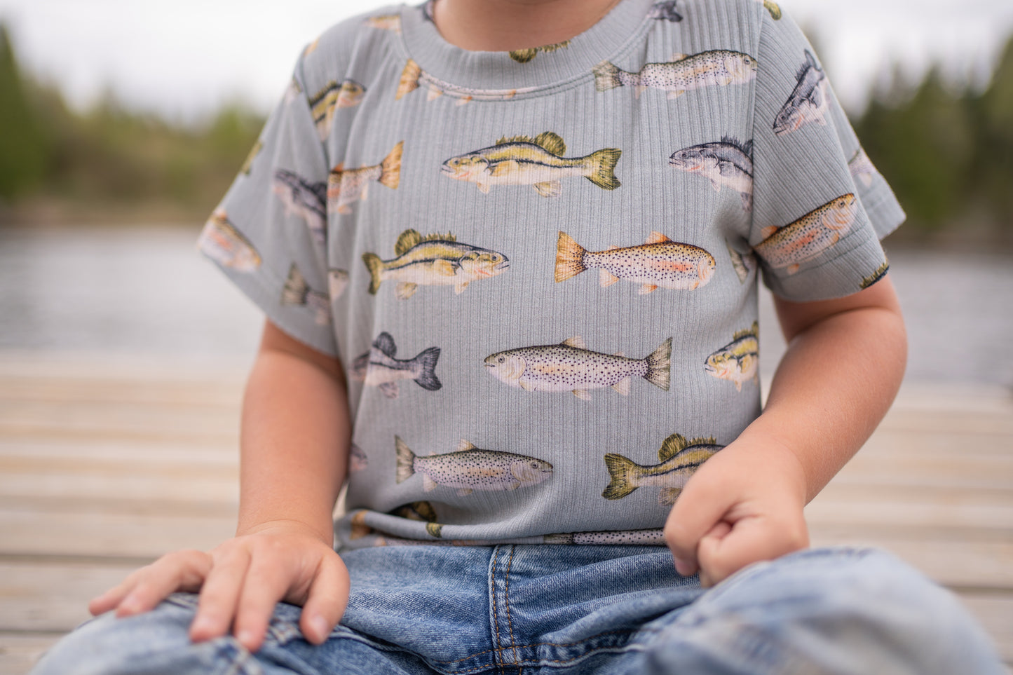 Curved Hem Tee - Take me fishing