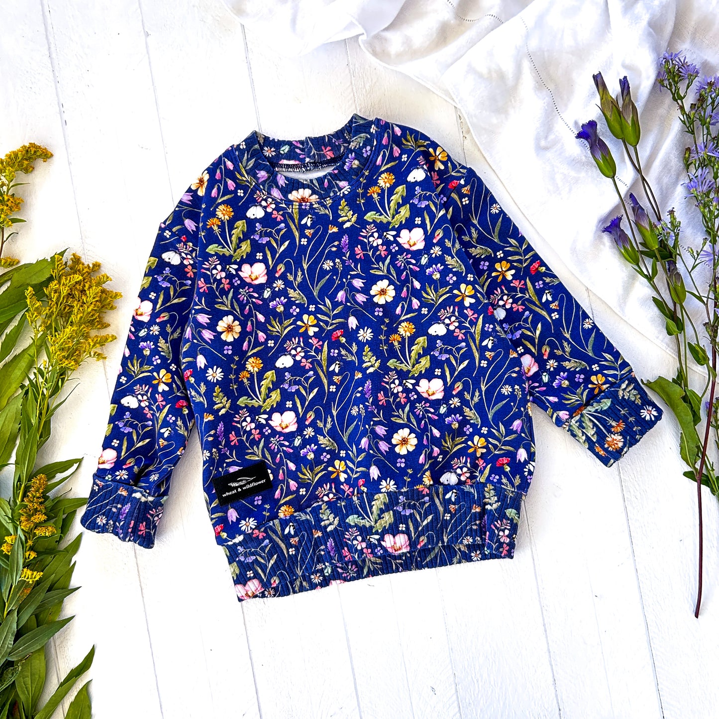 Sunny Meadow on Violet Lounge Sweater