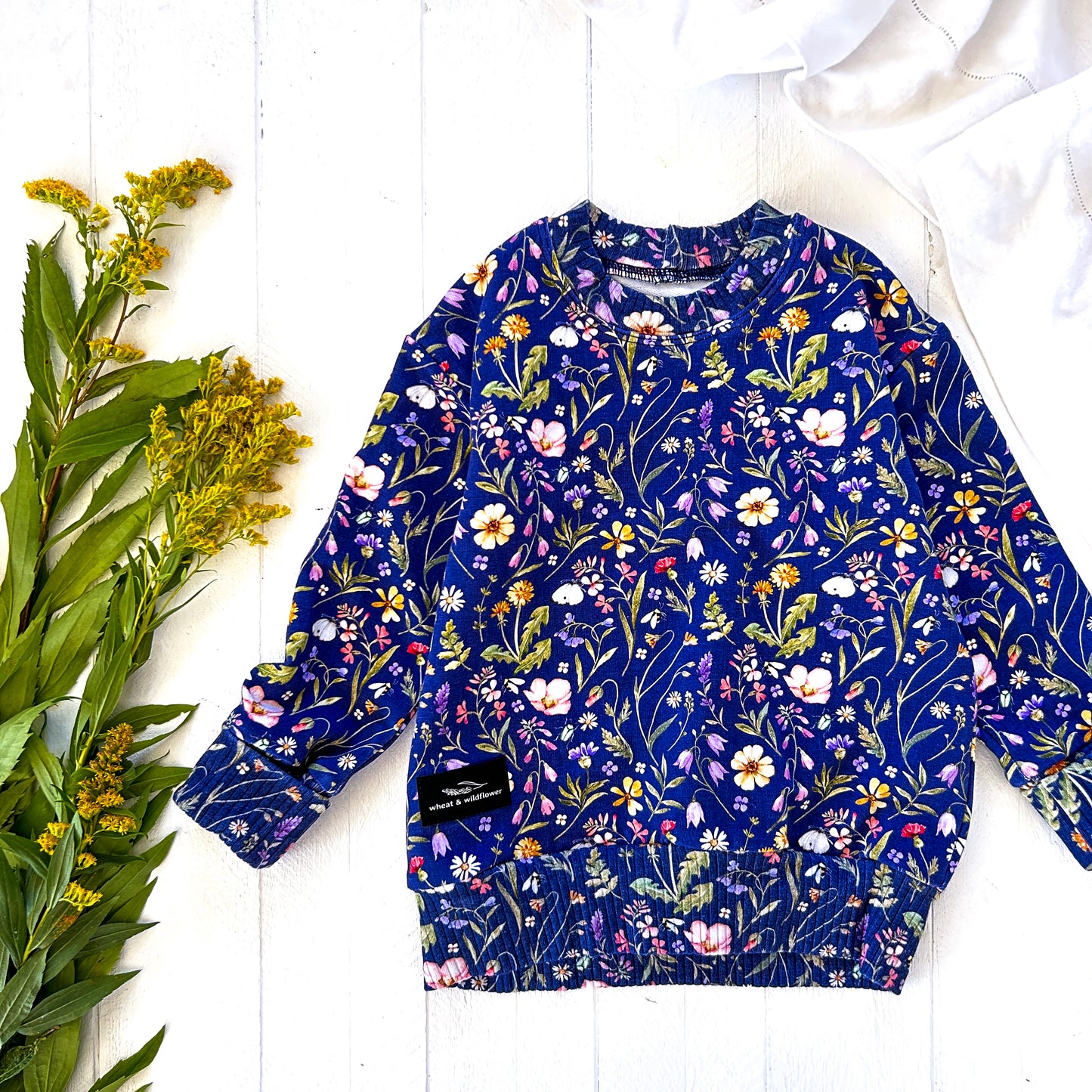 Sunny Meadow on Violet Lounge Sweater