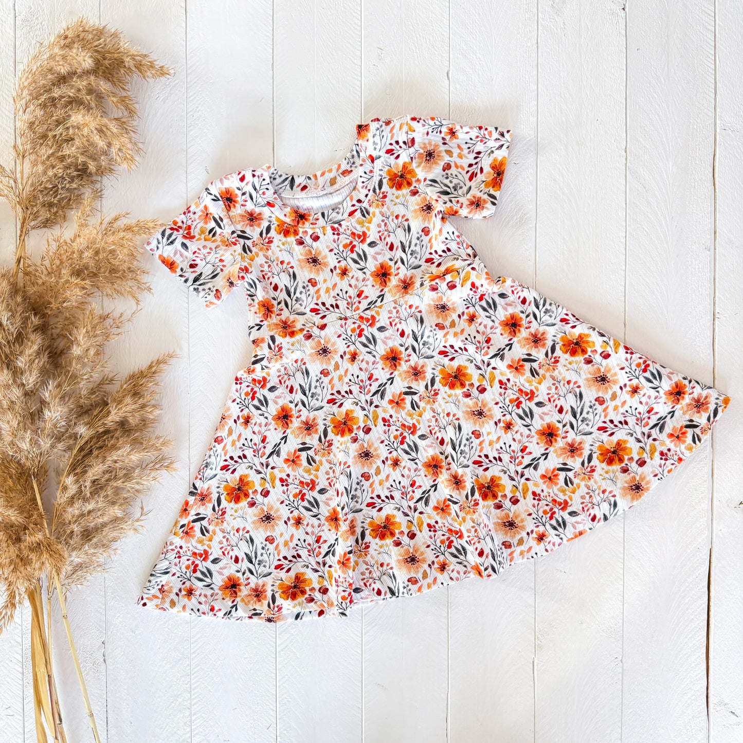 Twirl Dress - Rust Floral