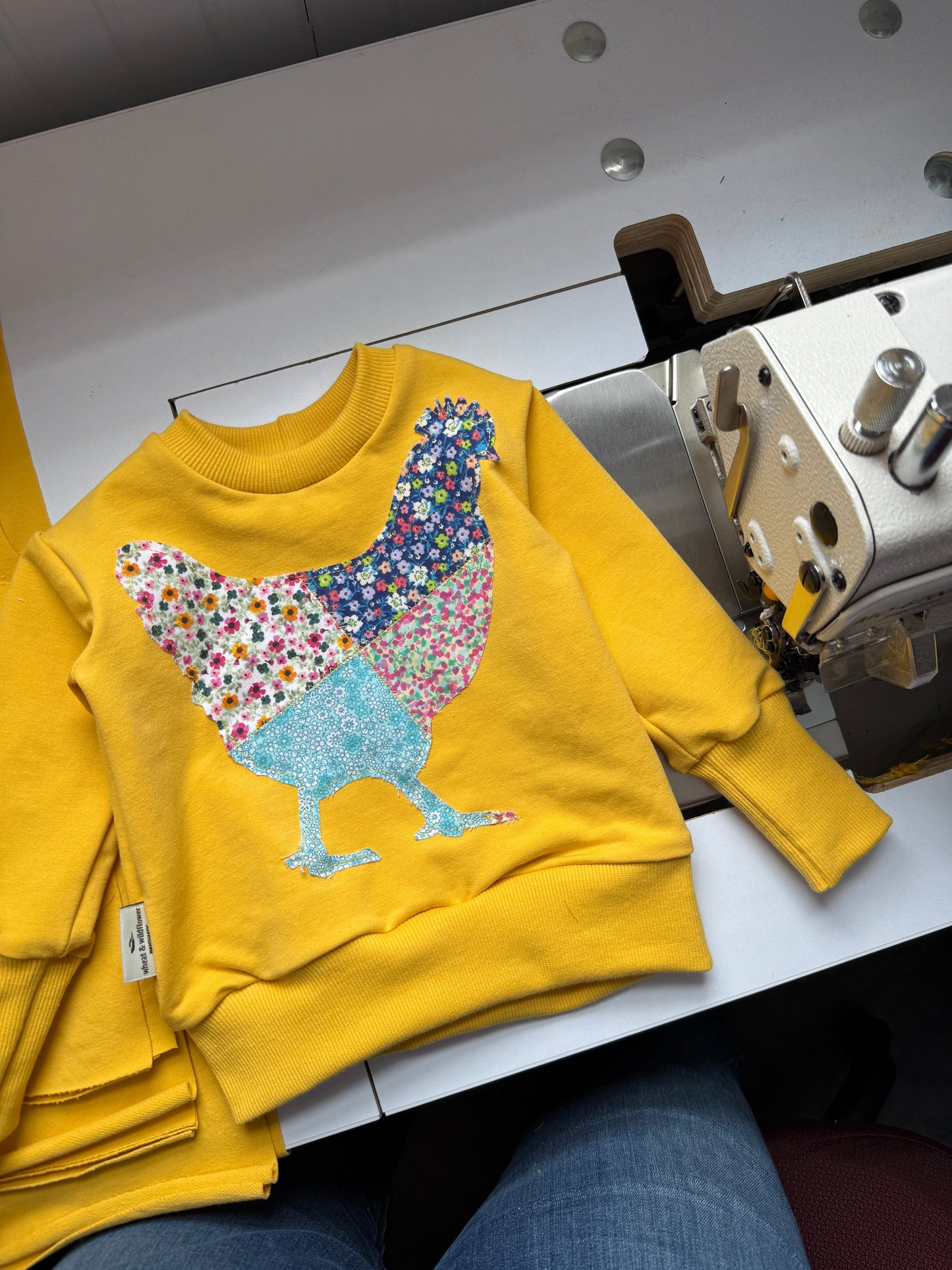 Patchwork Chicken Lounge Sweater - WW x TLC Pasture Pieces