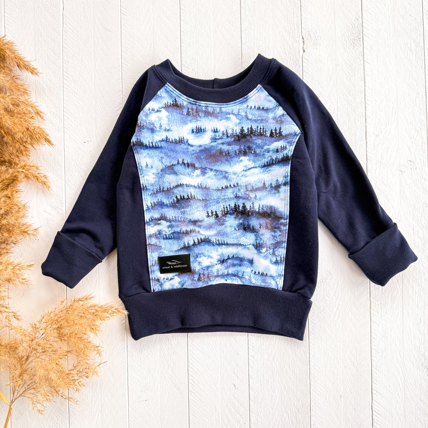 Misty Trees Pullover - Navy