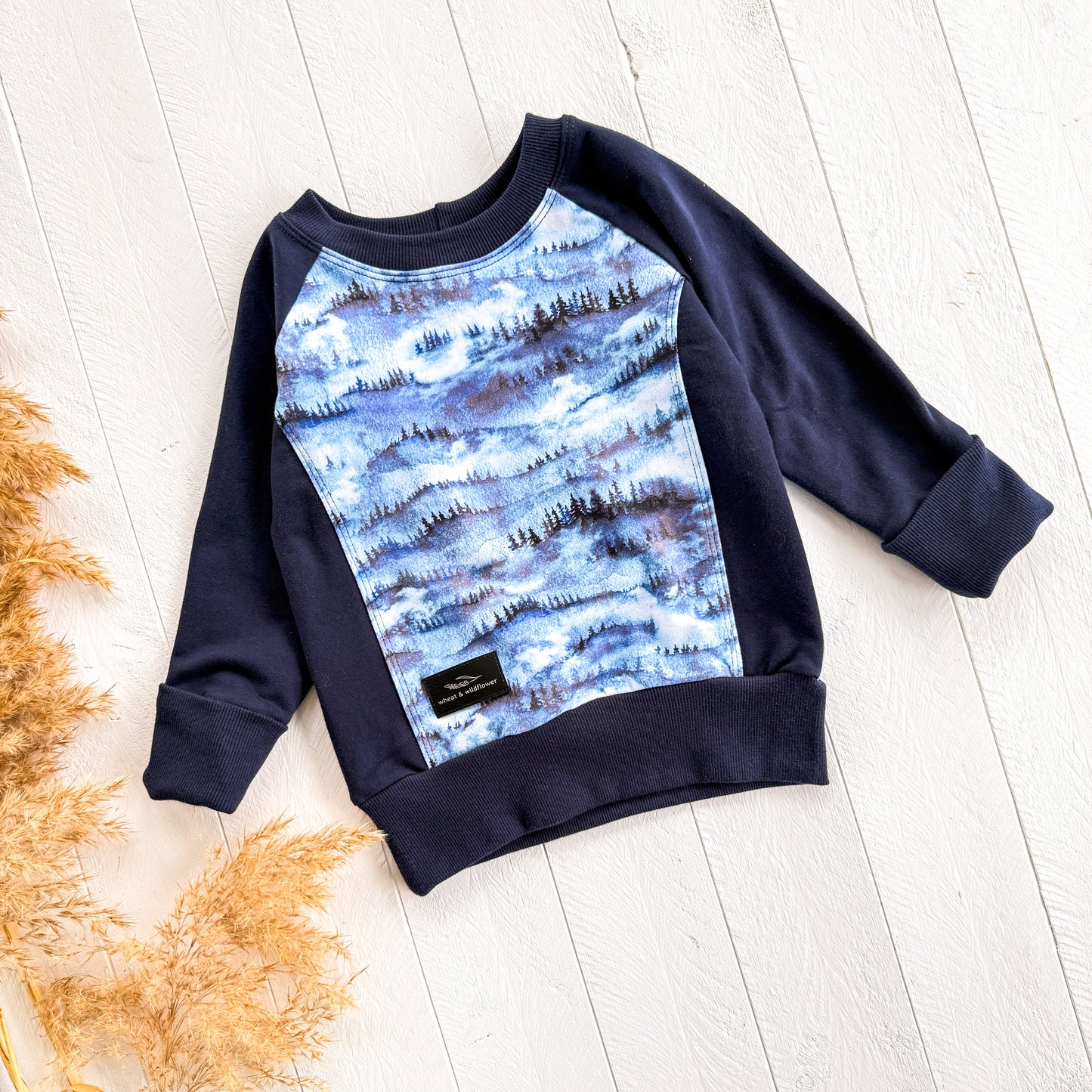 Misty Trees Pullover - Navy