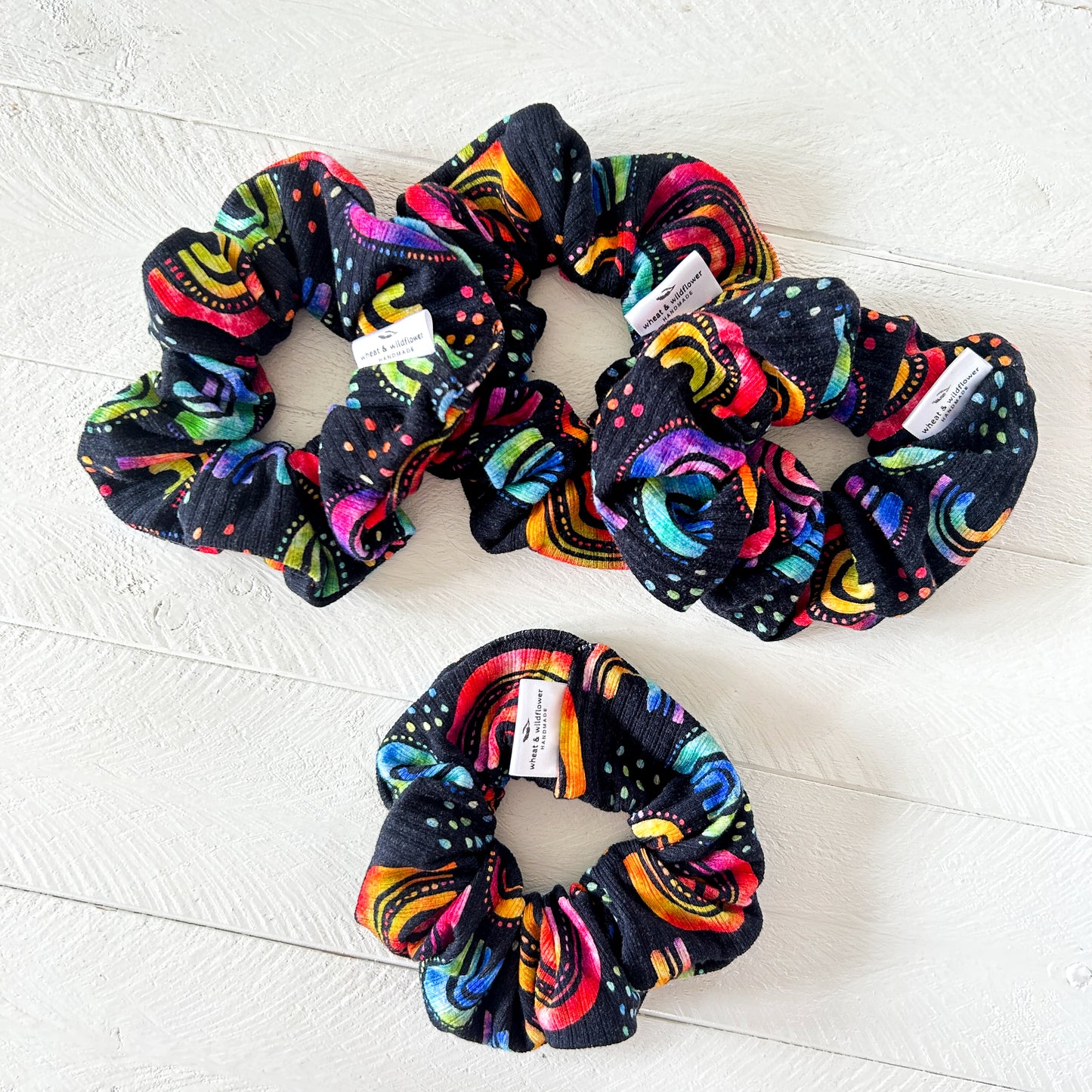 Luxe Scrunchies - Bright Rainbow