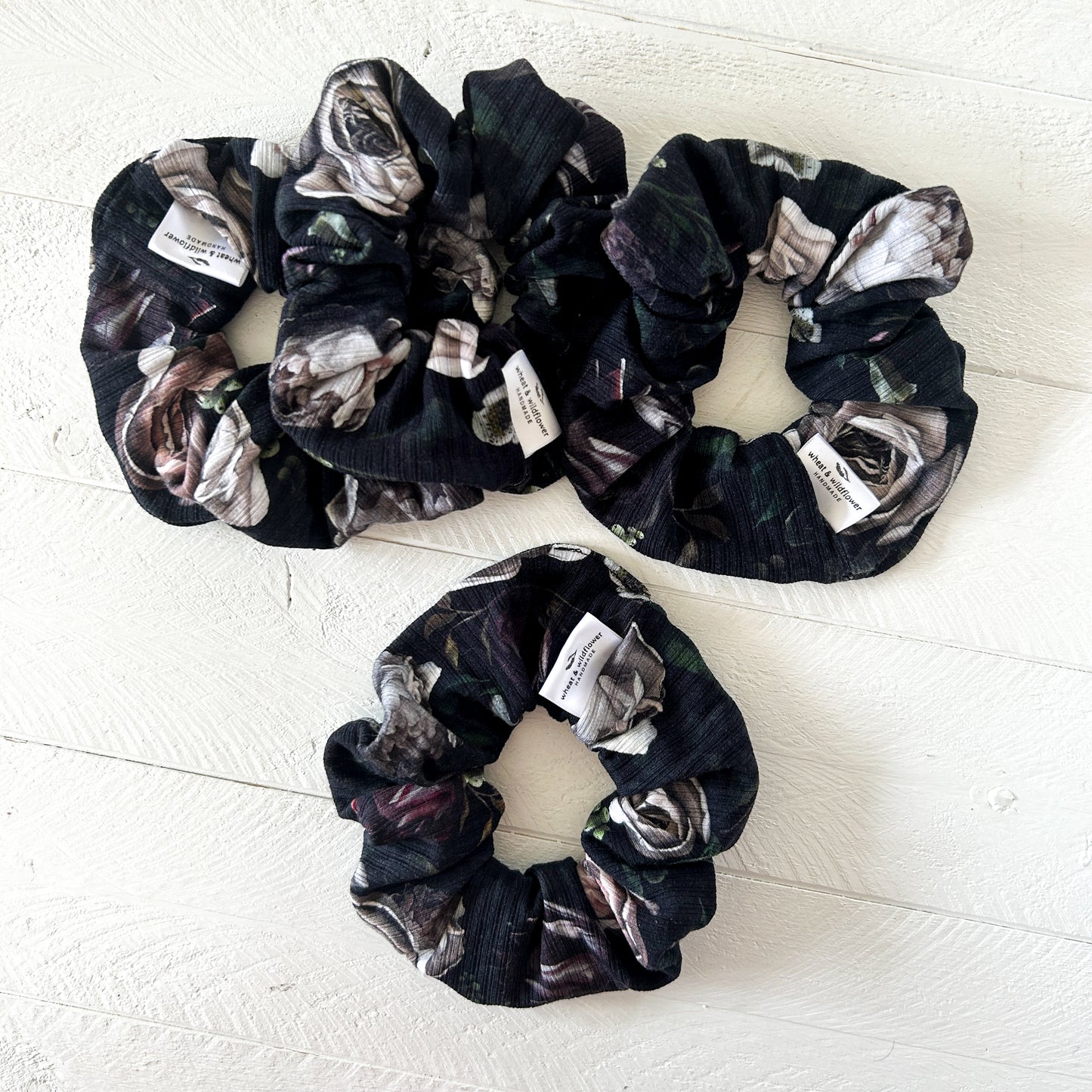 Luxe Scrunchies - Midnight Garden