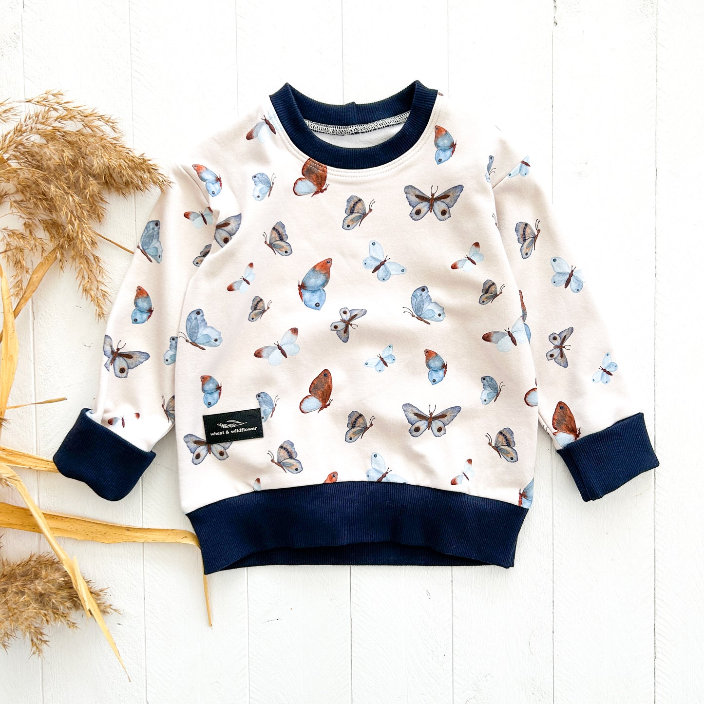 Navy Butterflies Lounge Sweater