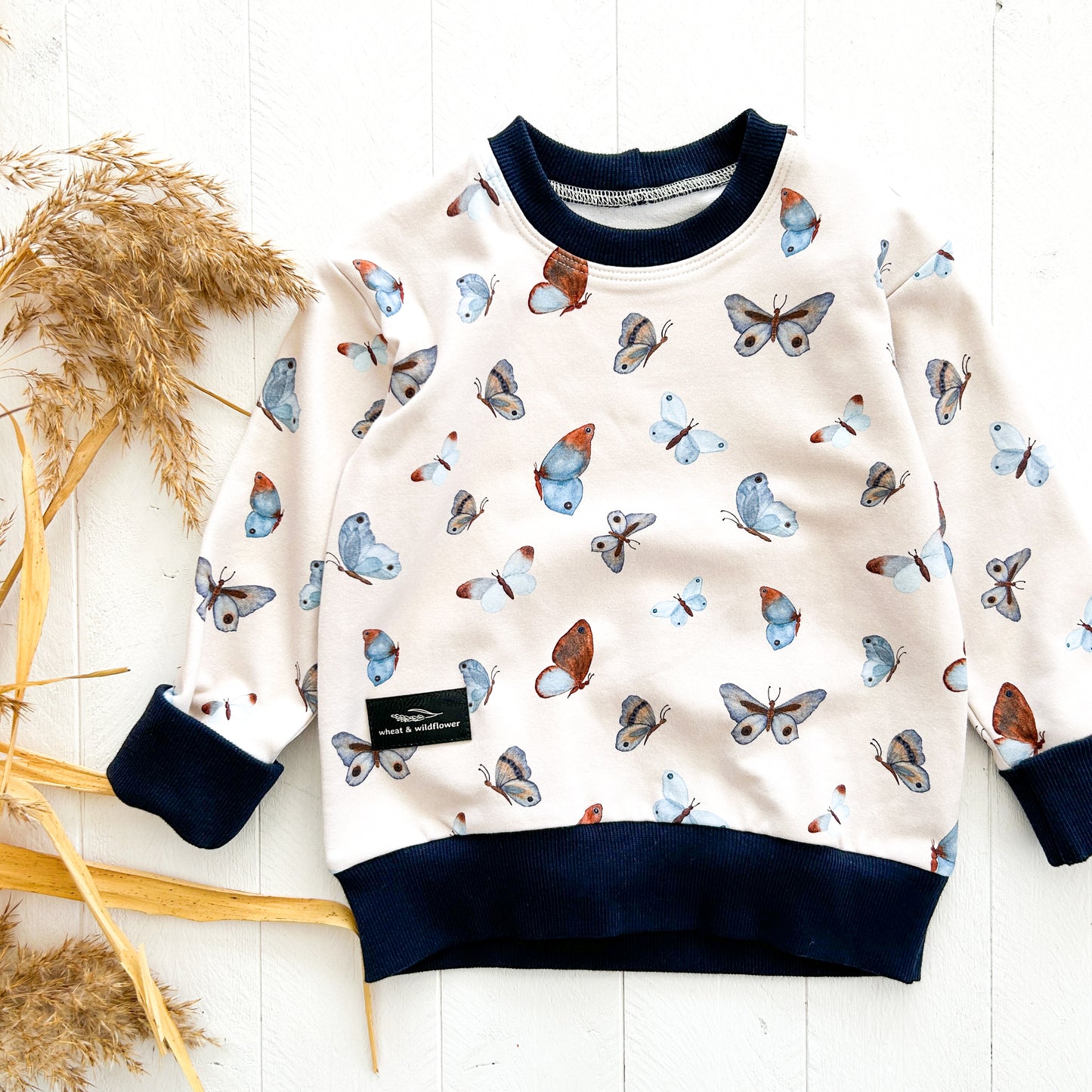 Navy Butterflies Lounge Sweater