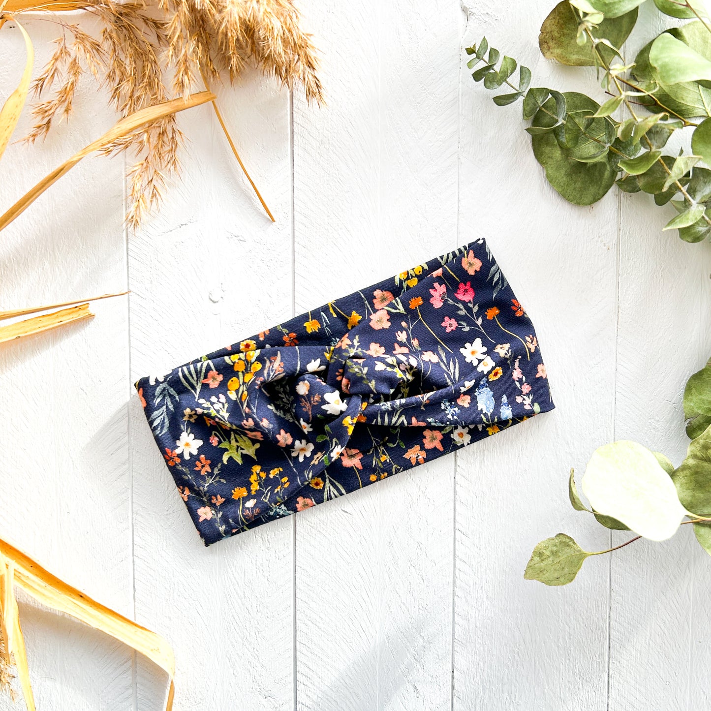 Luxe Headband - Navy Mini Wildflower