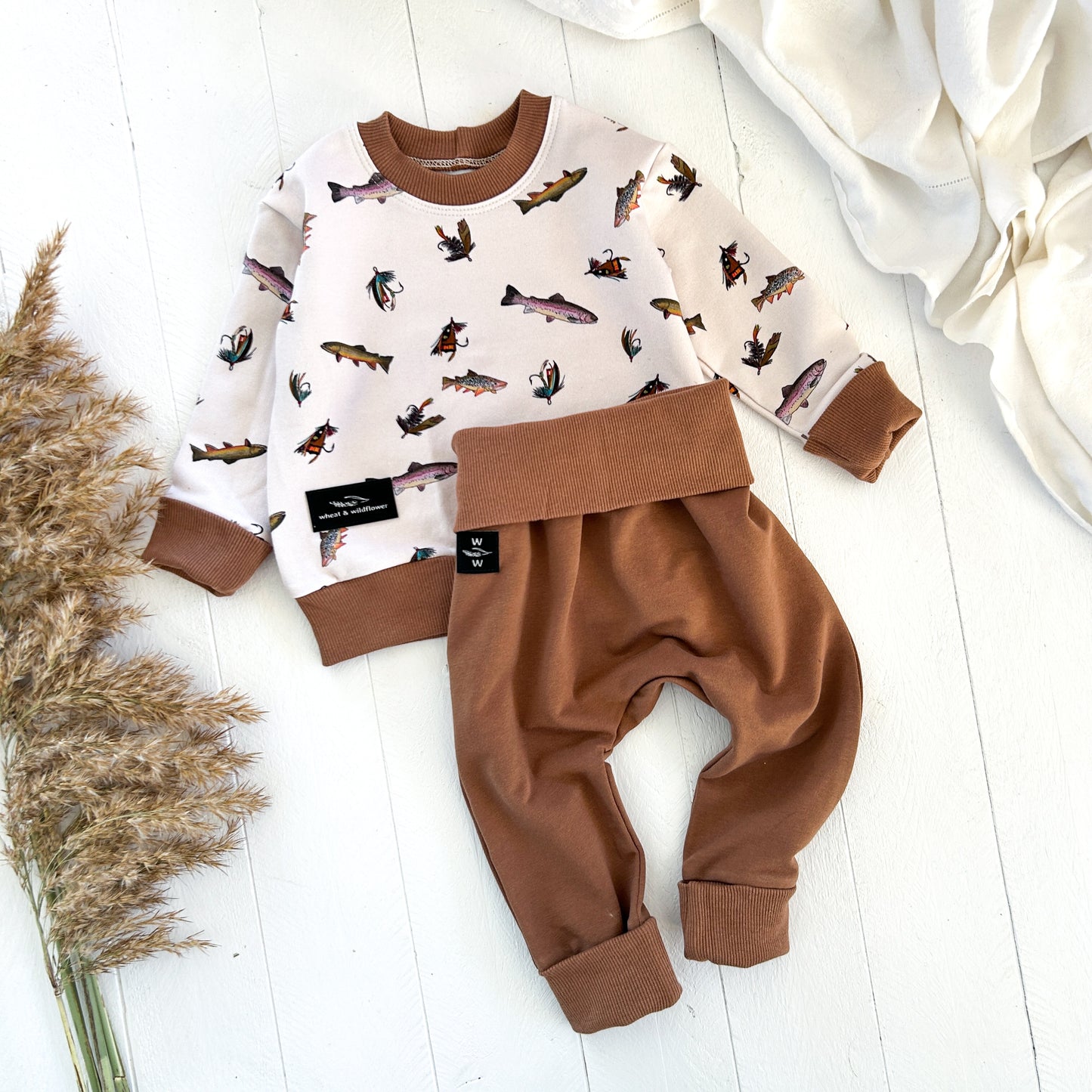 Angling Baby Set - Mocha