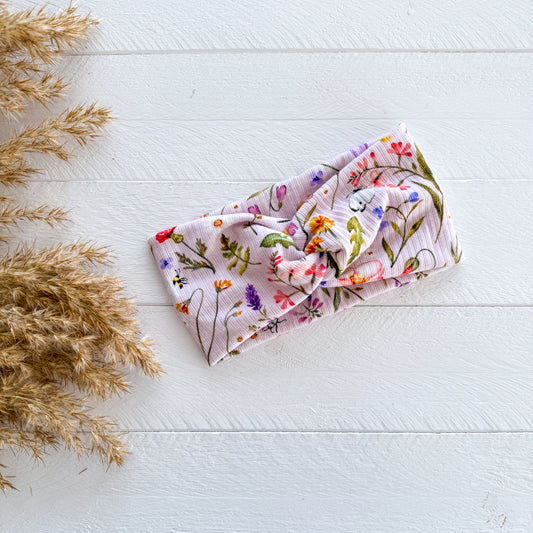 Luxe Headband - Sunny Meadow Blush