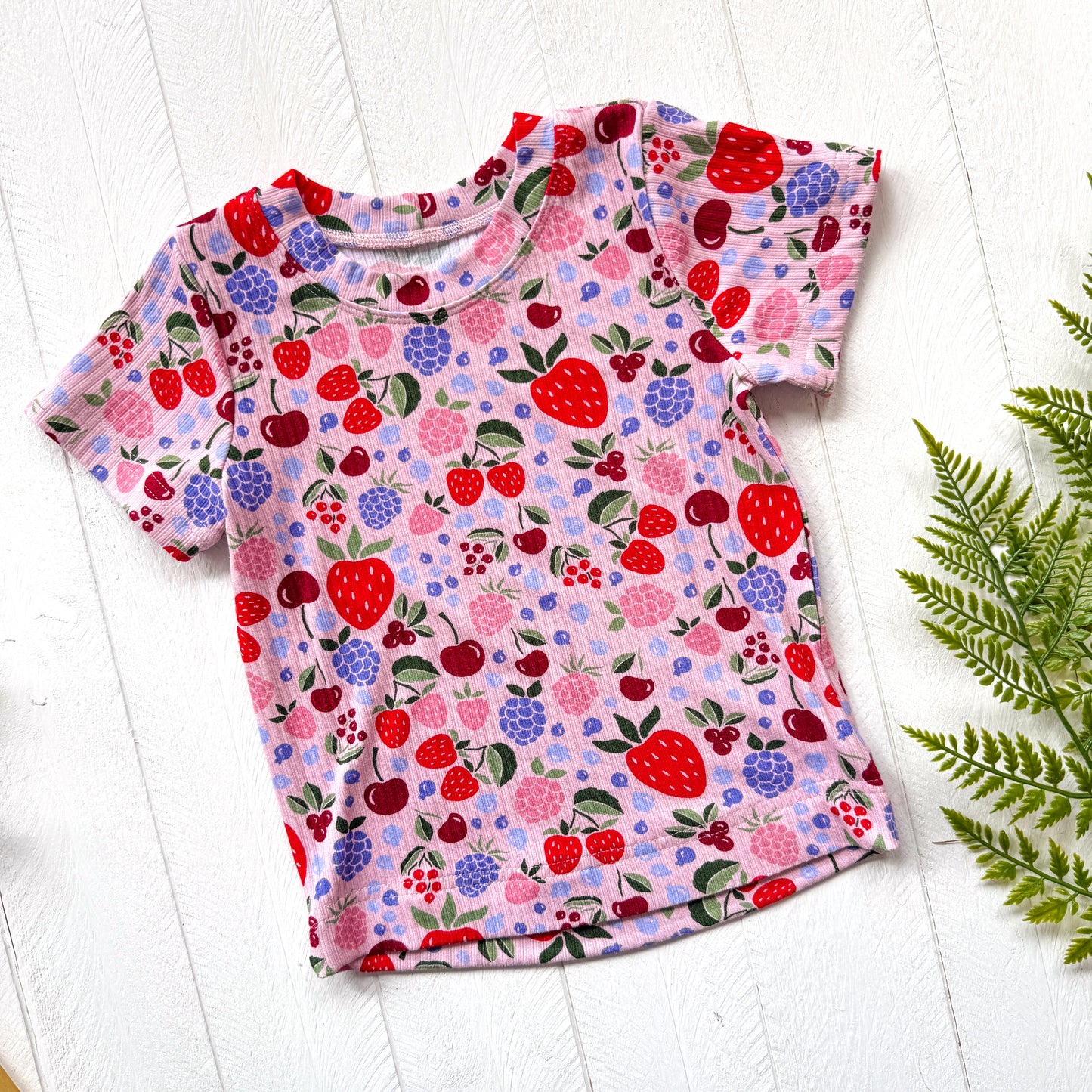 Curved Hem Tee - Very Berry