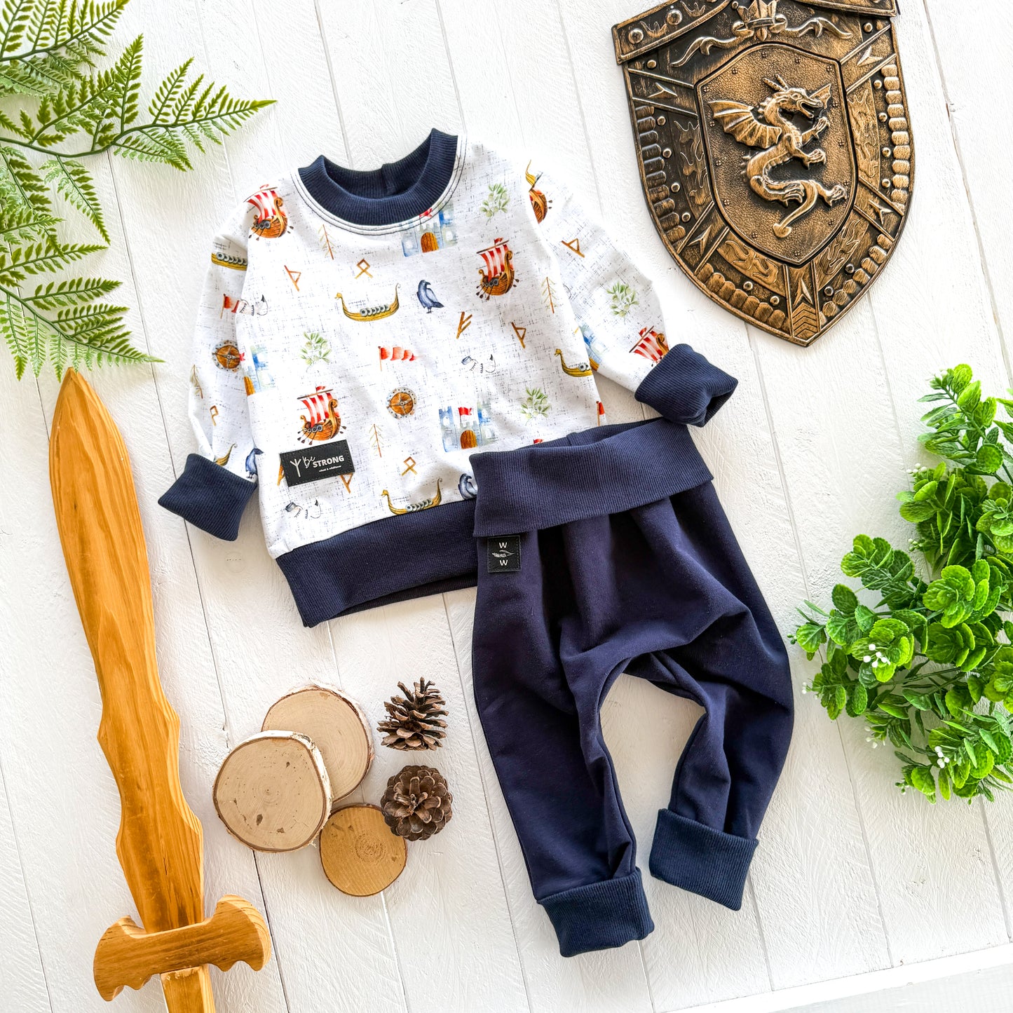 Always be a Viking Baby Set - Navy