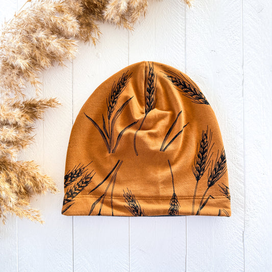 Golden Wheat Lined Beanie