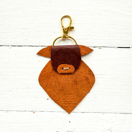 Cow Keychain - Red