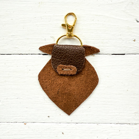 Cow Keychain - Brown