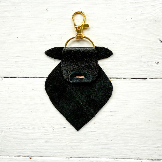 Cow Keychain - Black