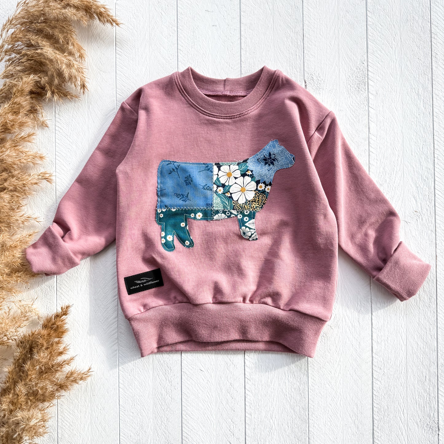 Patchwork Heifer Lounge Sweater - WW x TLC Pasture Pieces