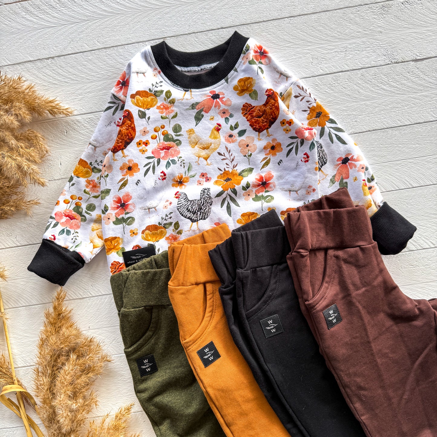 Floral Chickens Lounge Sweater