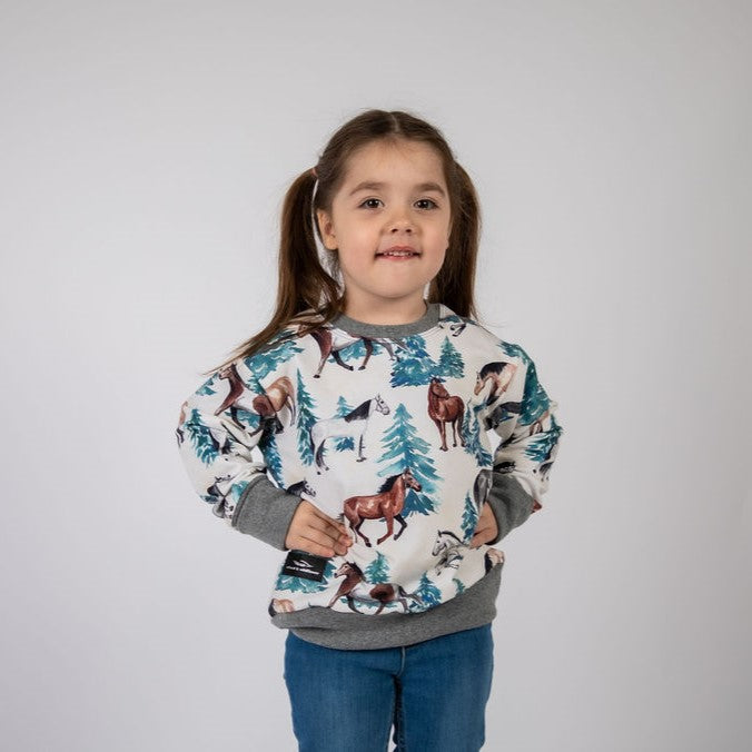 Rustic Horses Lounge Sweater