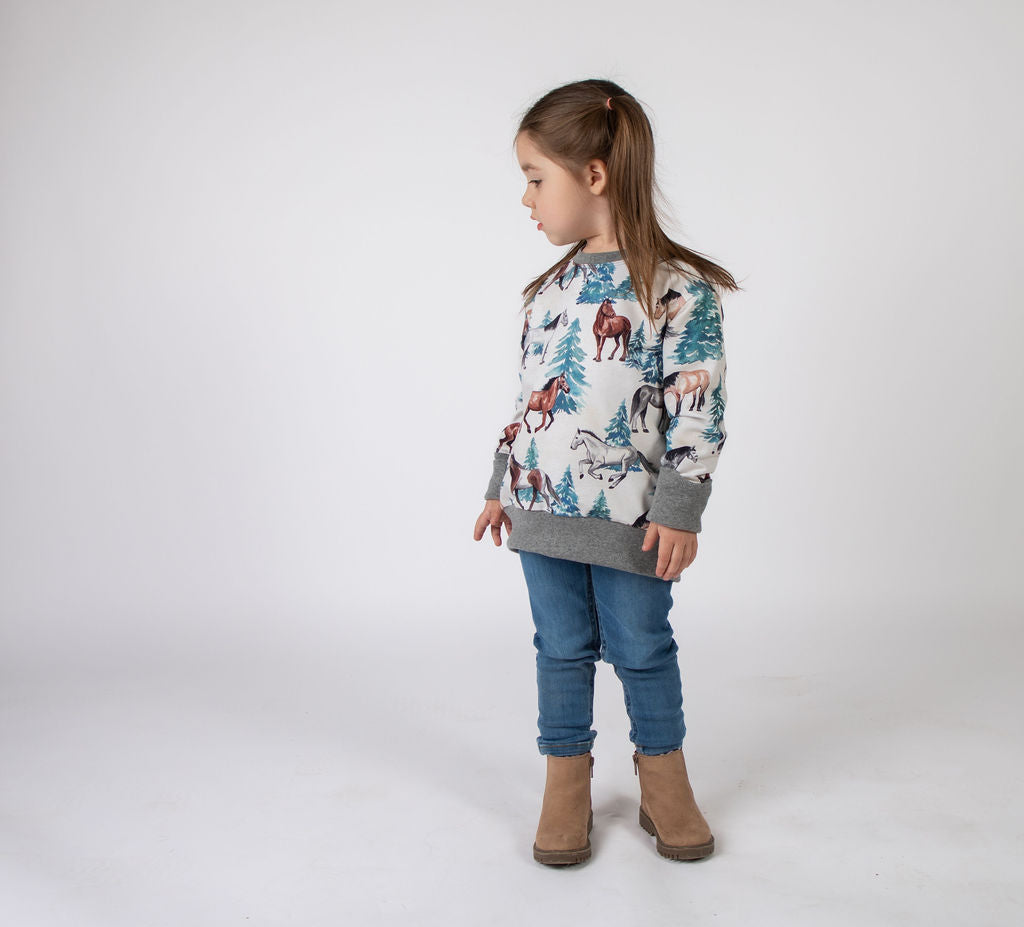 Rustic Horses Lounge Sweater