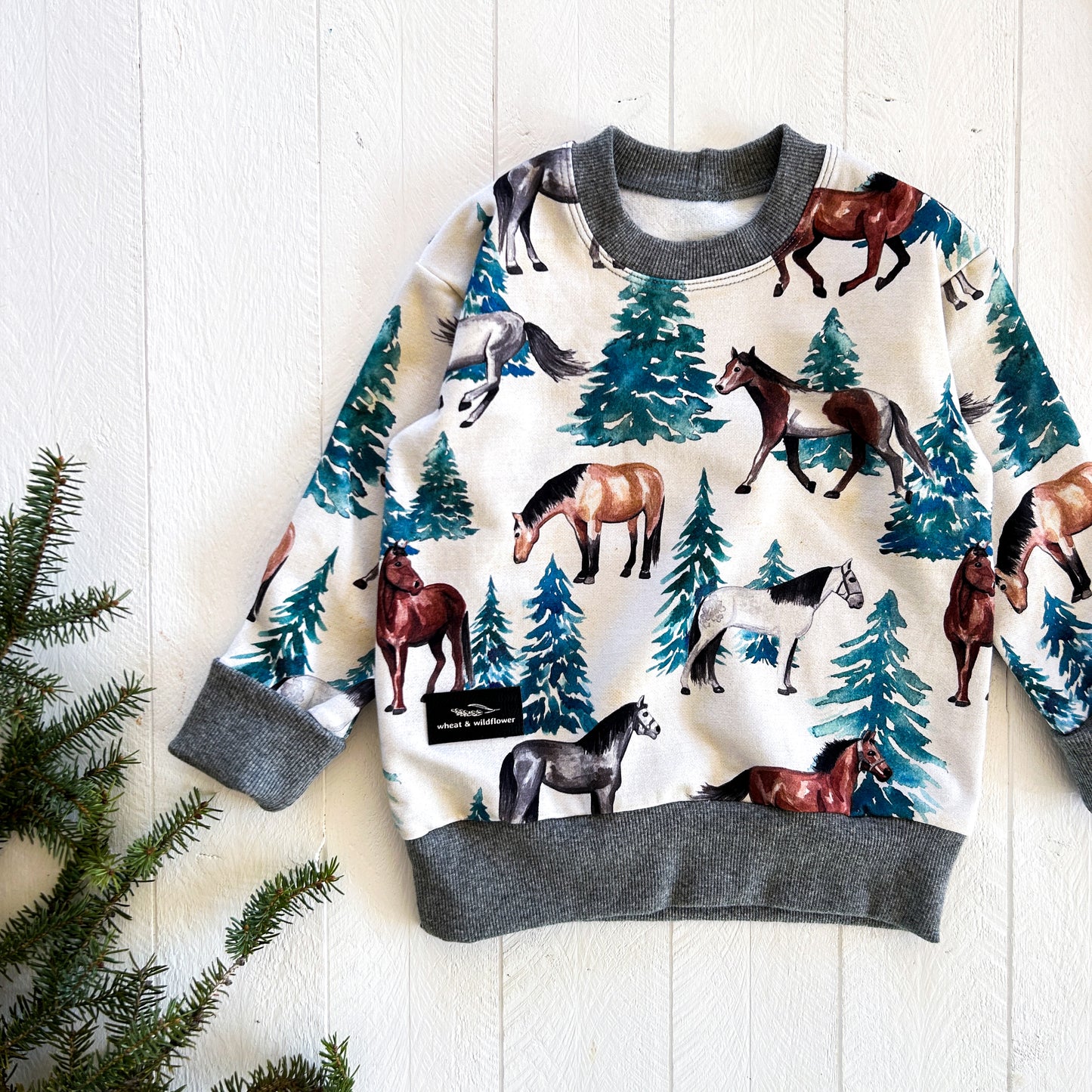 Rustic Horses Lounge Sweater