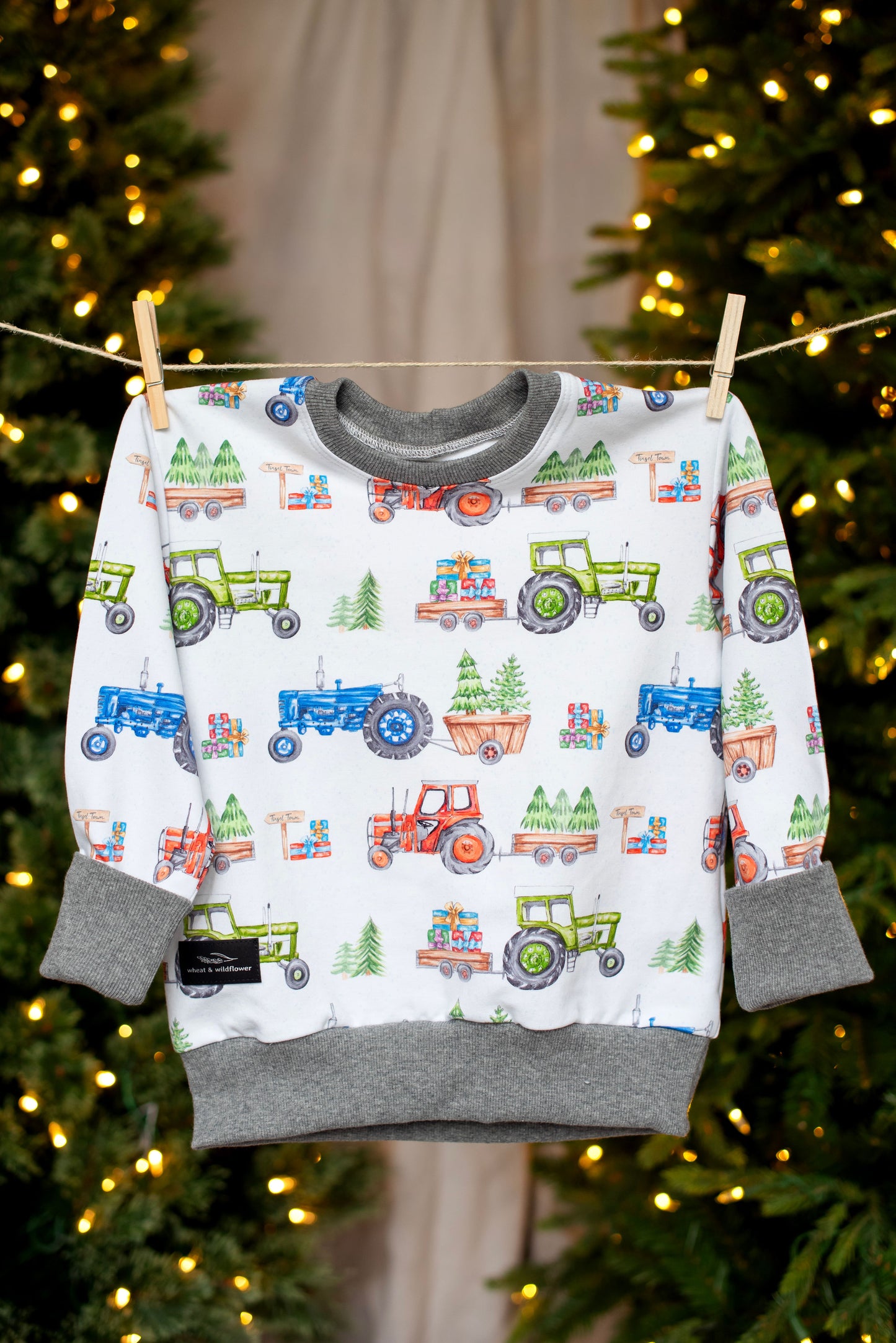 Express Delivery Christmas Tractors Lounge Sweater