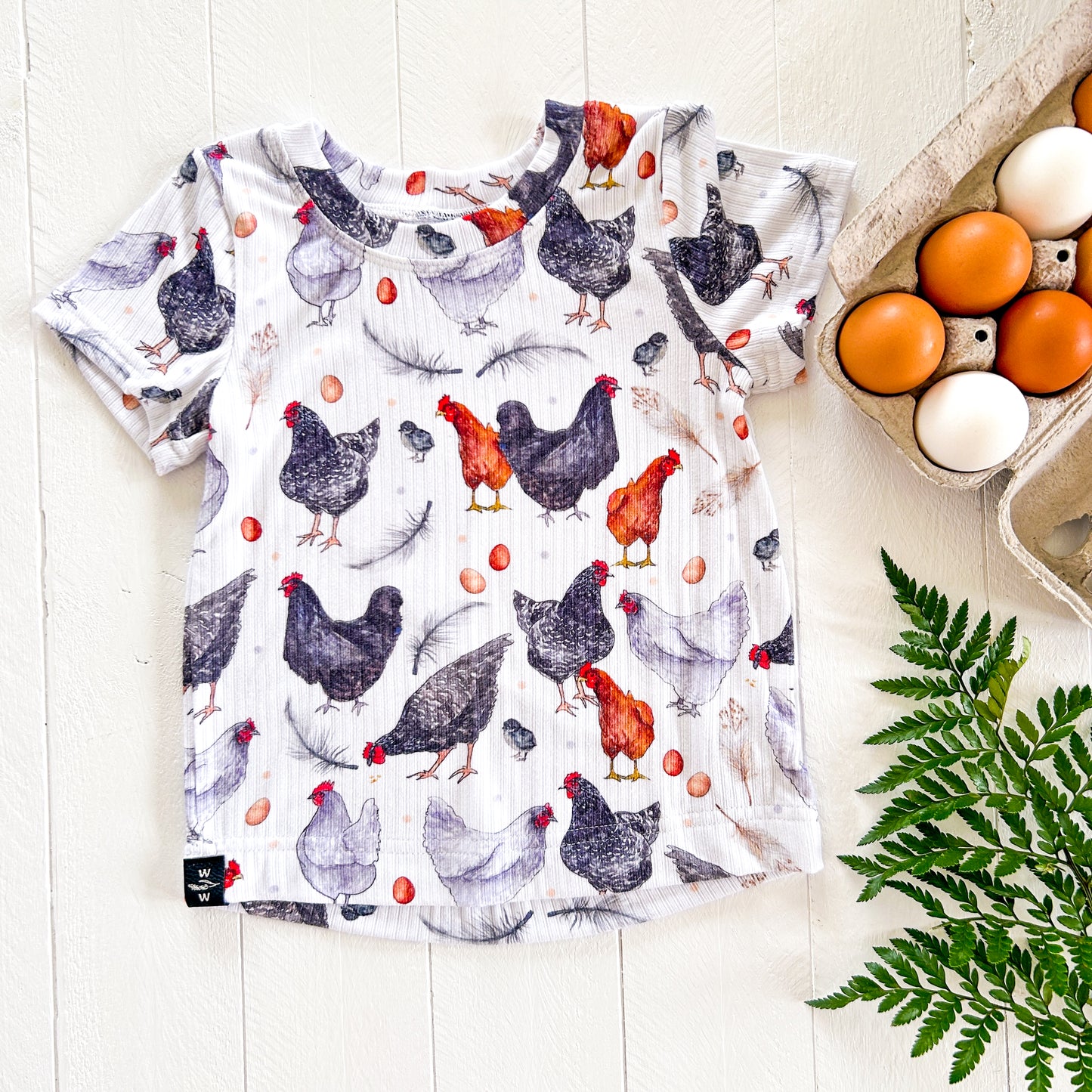 Grow With Me Curved Hem Tee - Chicken Math