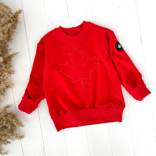 Proudly Canadian Lounge Sweater - Red