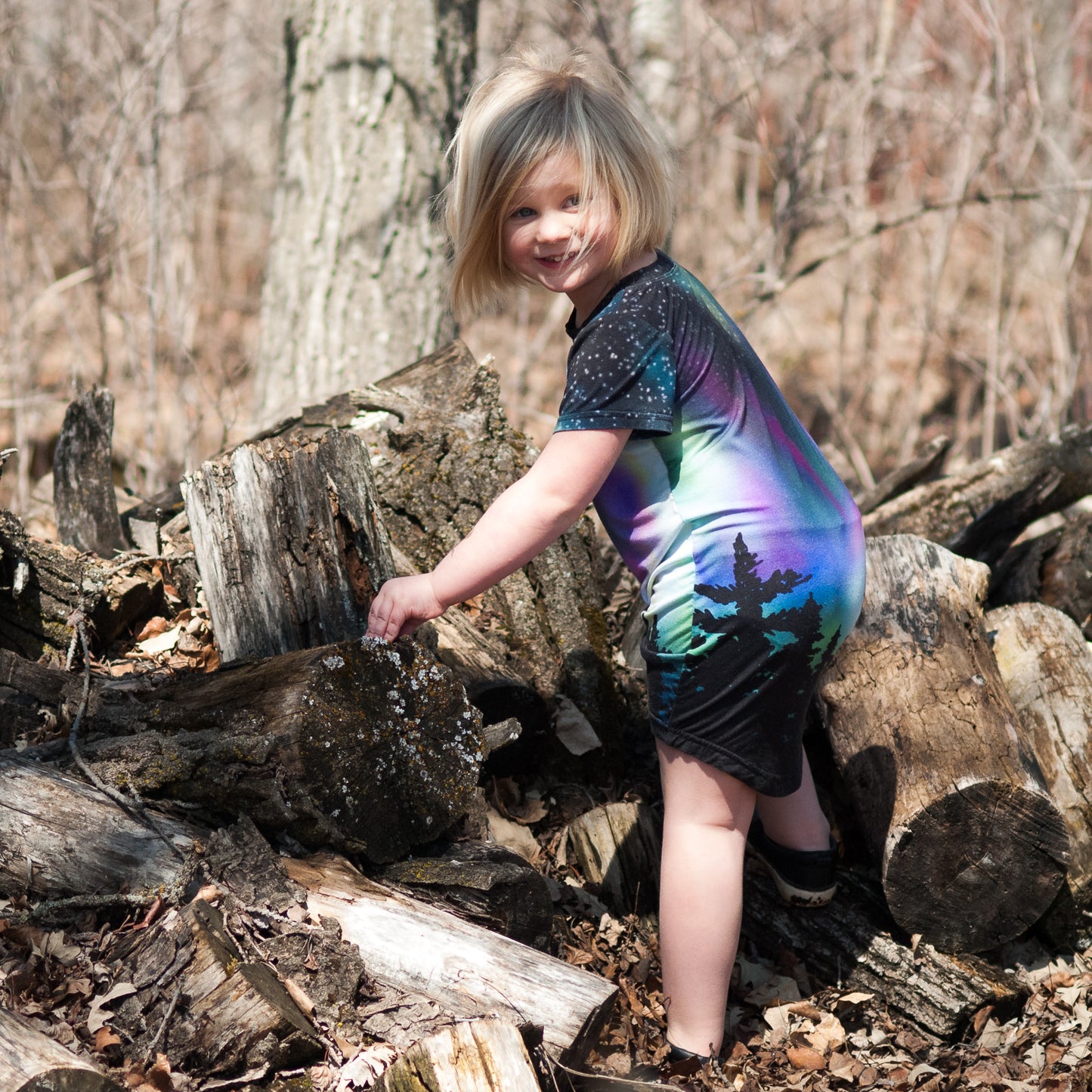 Grow With Me Chamomile Tee Dress - Aurora