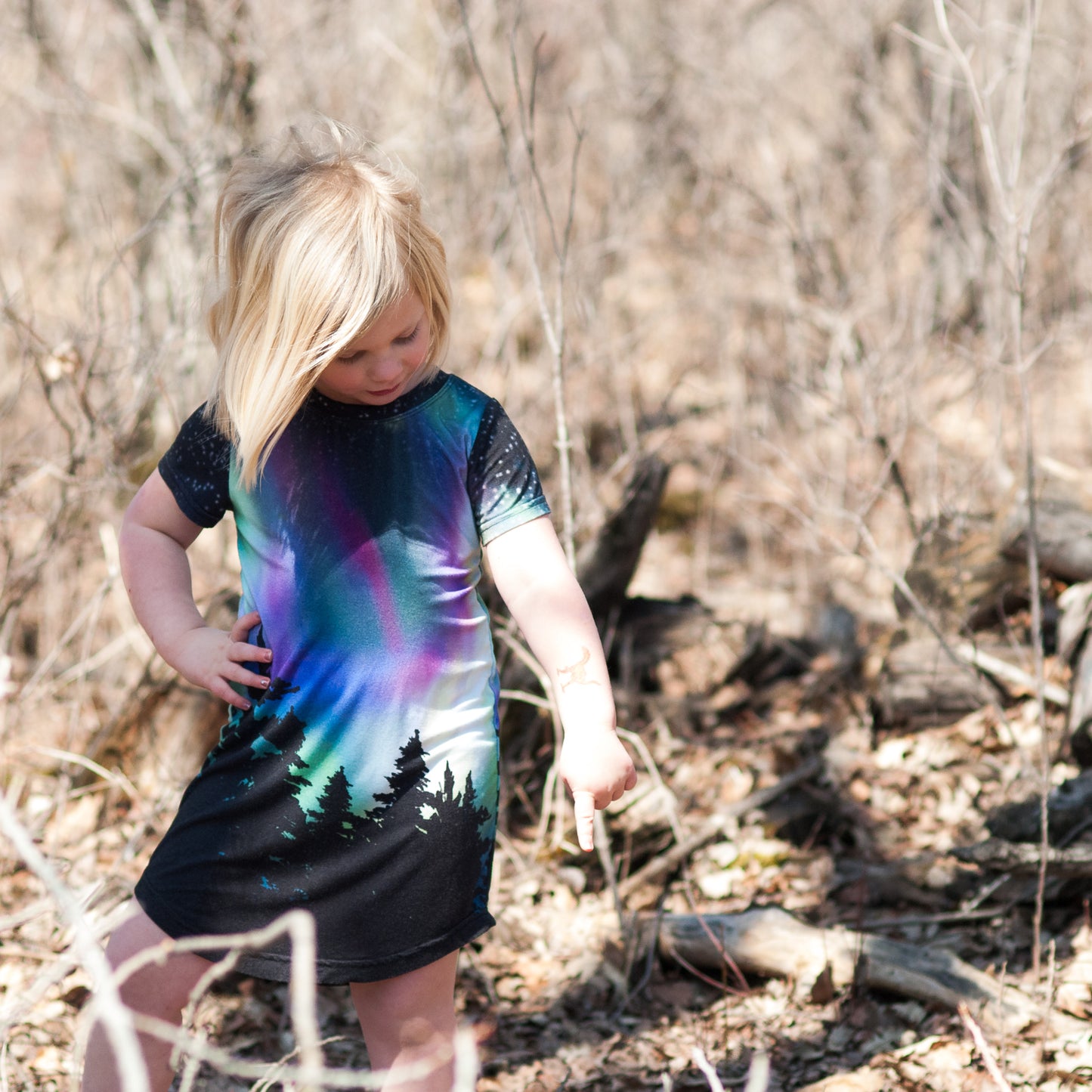 Grow With Me Chamomile Tee Dress - Aurora
