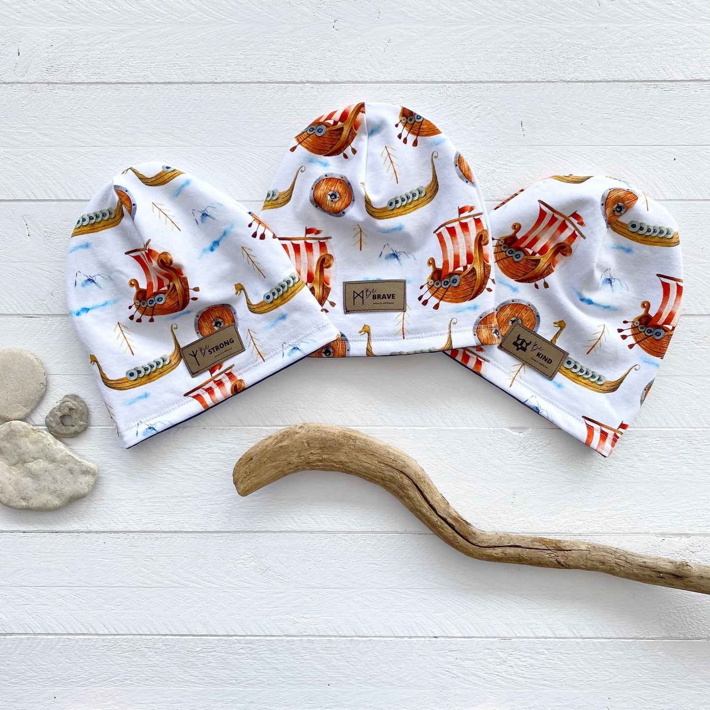 wheatandwildflower.ca Always be a Viking reversible beanie toque