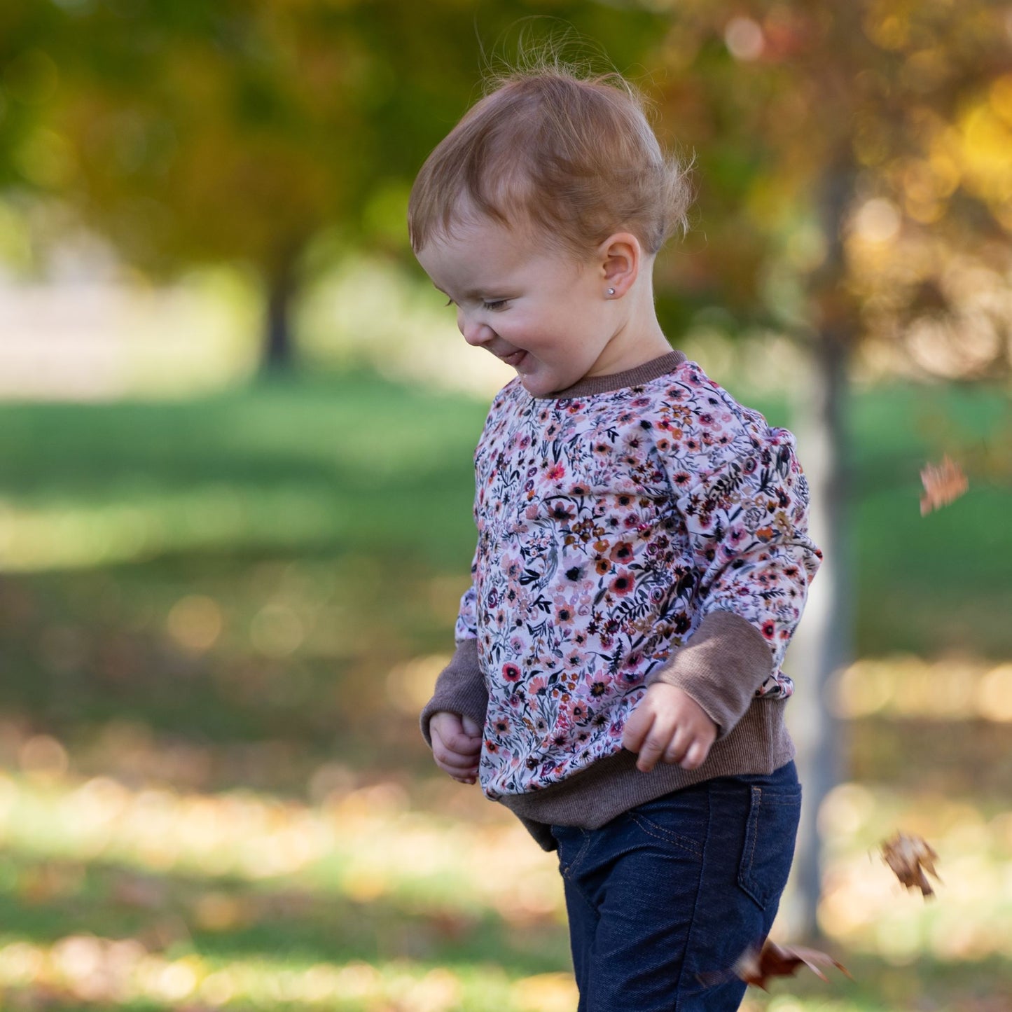 Earthy Mini Floral Pullover