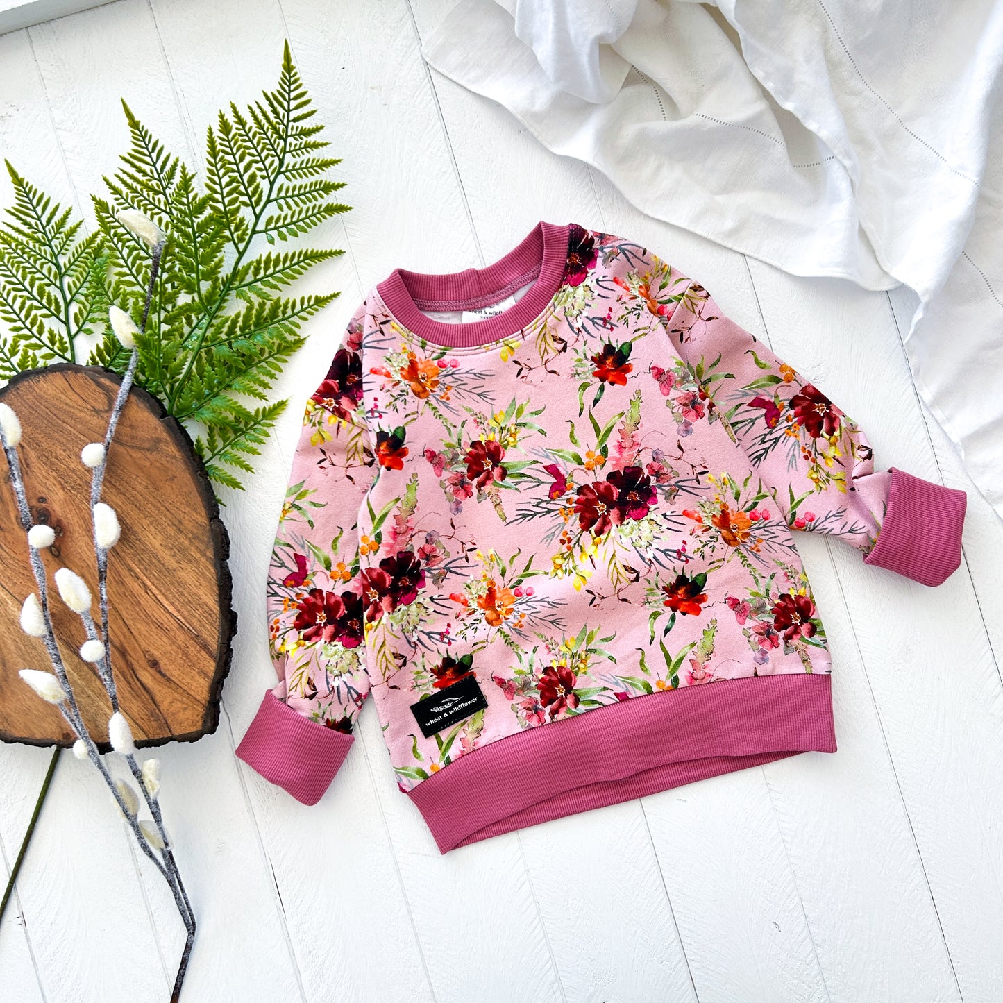 Wildflower on Pink Lounge Sweater