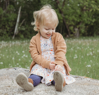 Essential Cardigan - Caramel Pointelle