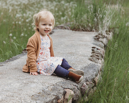 Essential Cardigan - Caramel Pointelle