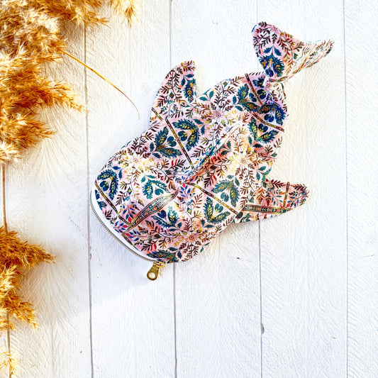 Whale Shark Zipper Pouch - Thistle Brocade