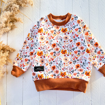 Rust Floral Lounge Sweater