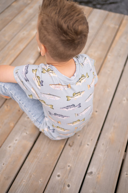 Curved Hem Tee - Take me fishing