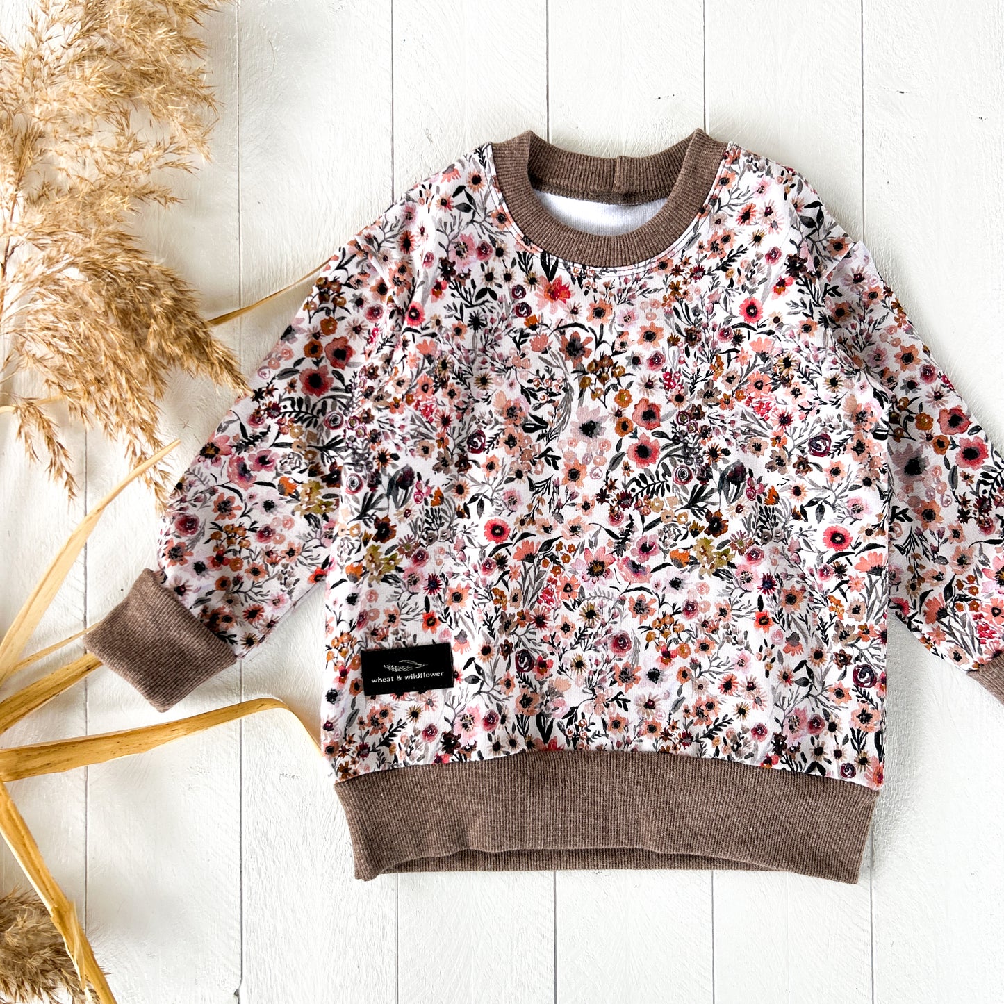 Earthy Mini Floral Pullover