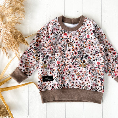 Earthy Mini Floral Pullover