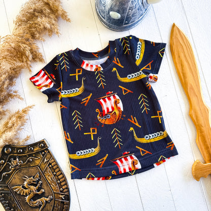 Curved Hem Tee - Vikings