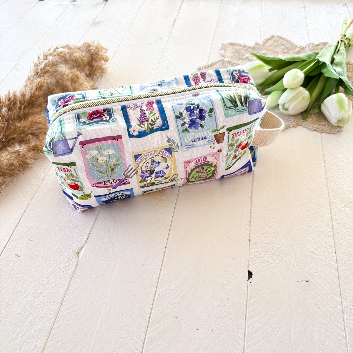 Boxy Windsor Zipper Pouch - Seed Packs