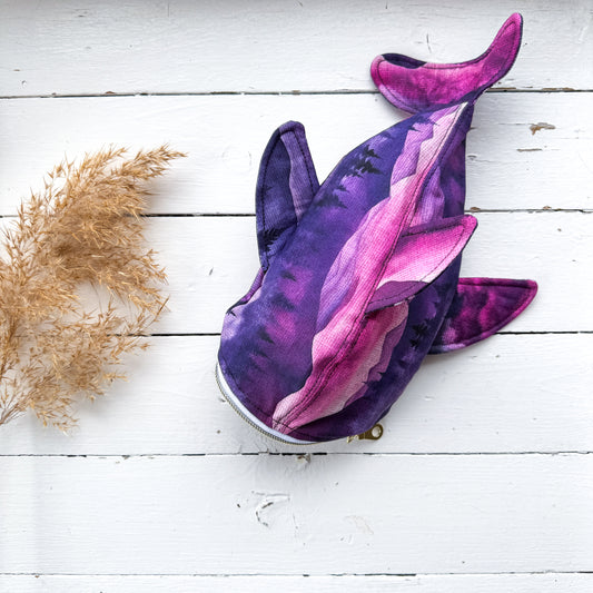 Whale Shark Zipper Pouch - Mountain Sunset