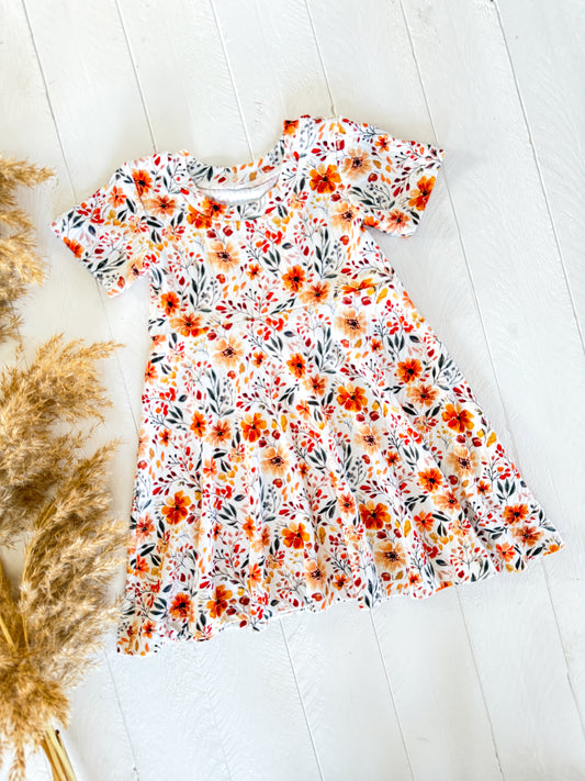 Peplum - Rust Floral
