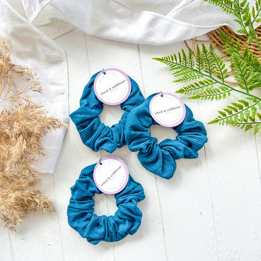 Luxe Scrunchies - Deep Turquoise