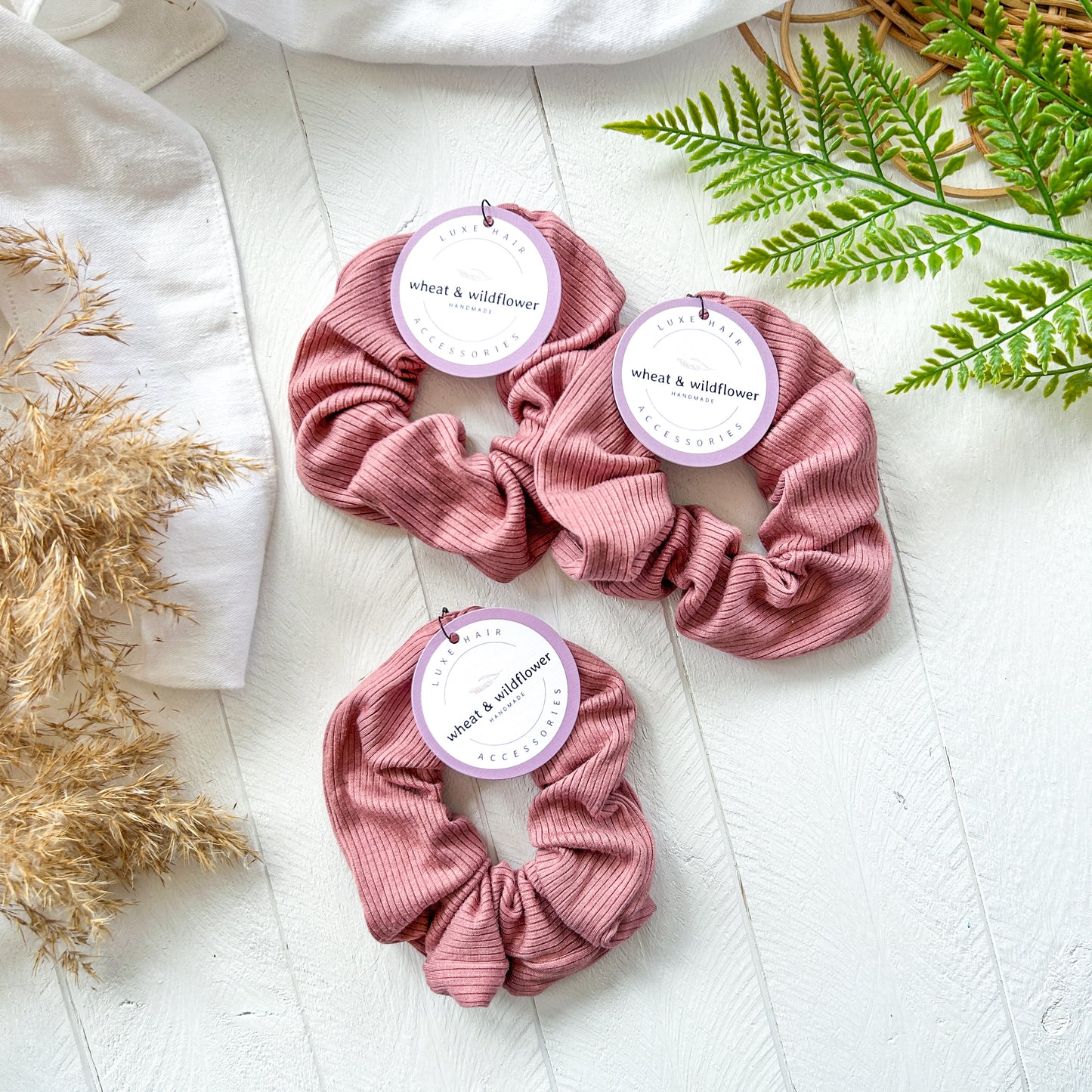 Luxe Scrunchies - Dusty Pink